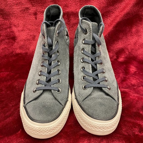 CONVERSE CHUCK TAYLOR ALL STAR SUEDE LUX WEDGE SNEAKERS - Picture 5 of 11